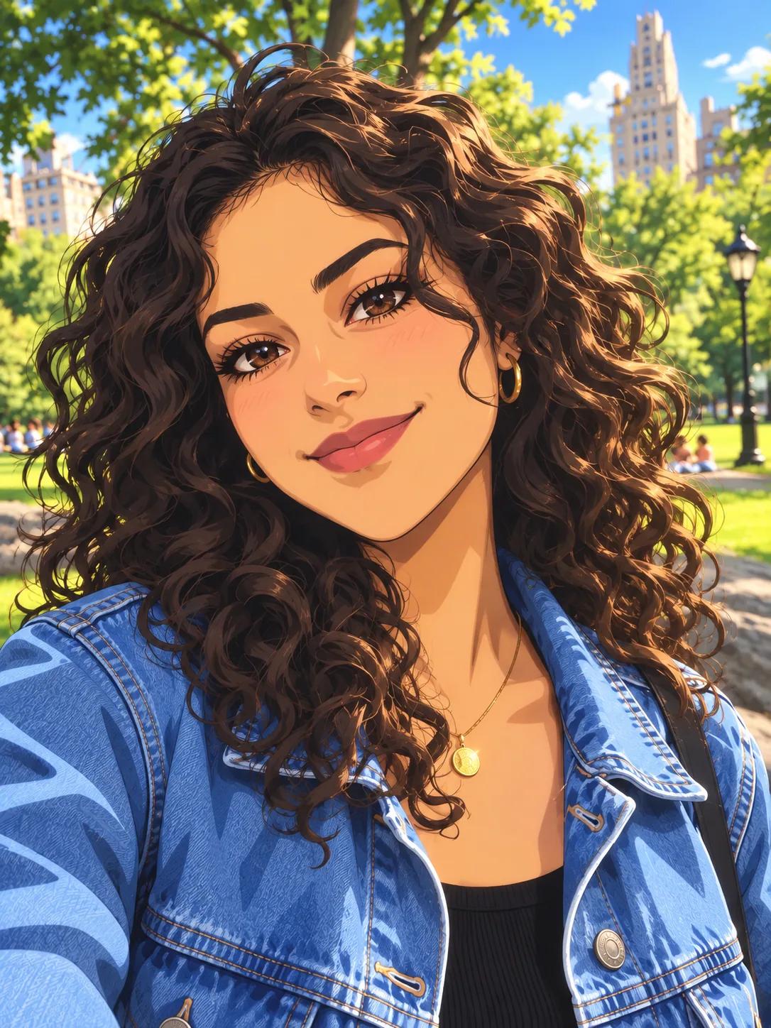 The same selfie redrawn as a modern anime illustration. Remixed with Vormly Pro.